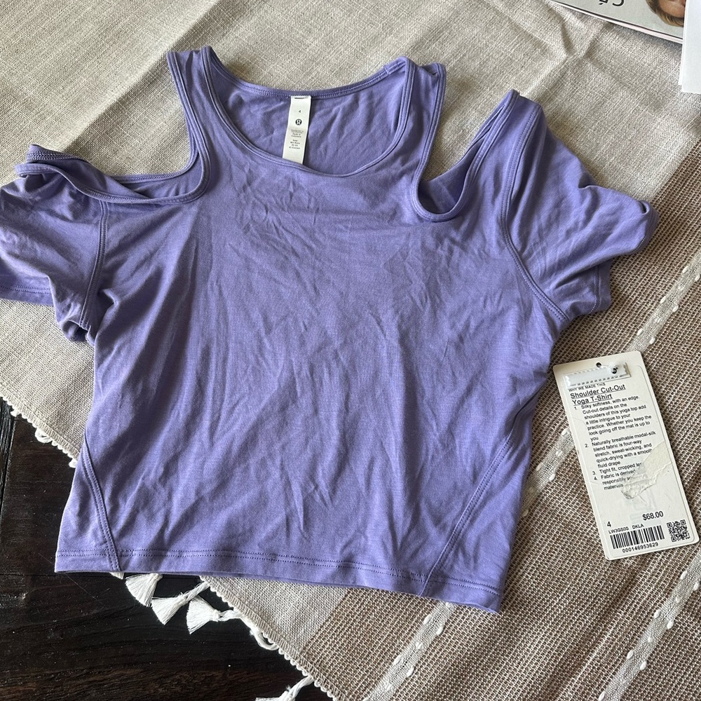 Lululemon purple yoga shirt